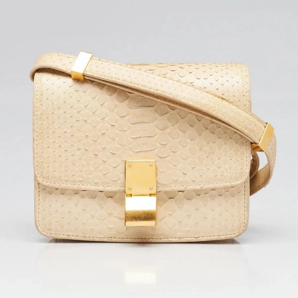 Celine Beige Python Mini Box Bag - image 1
